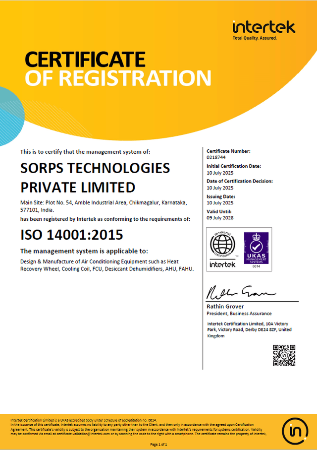 ISO 14001:2015 Certificate